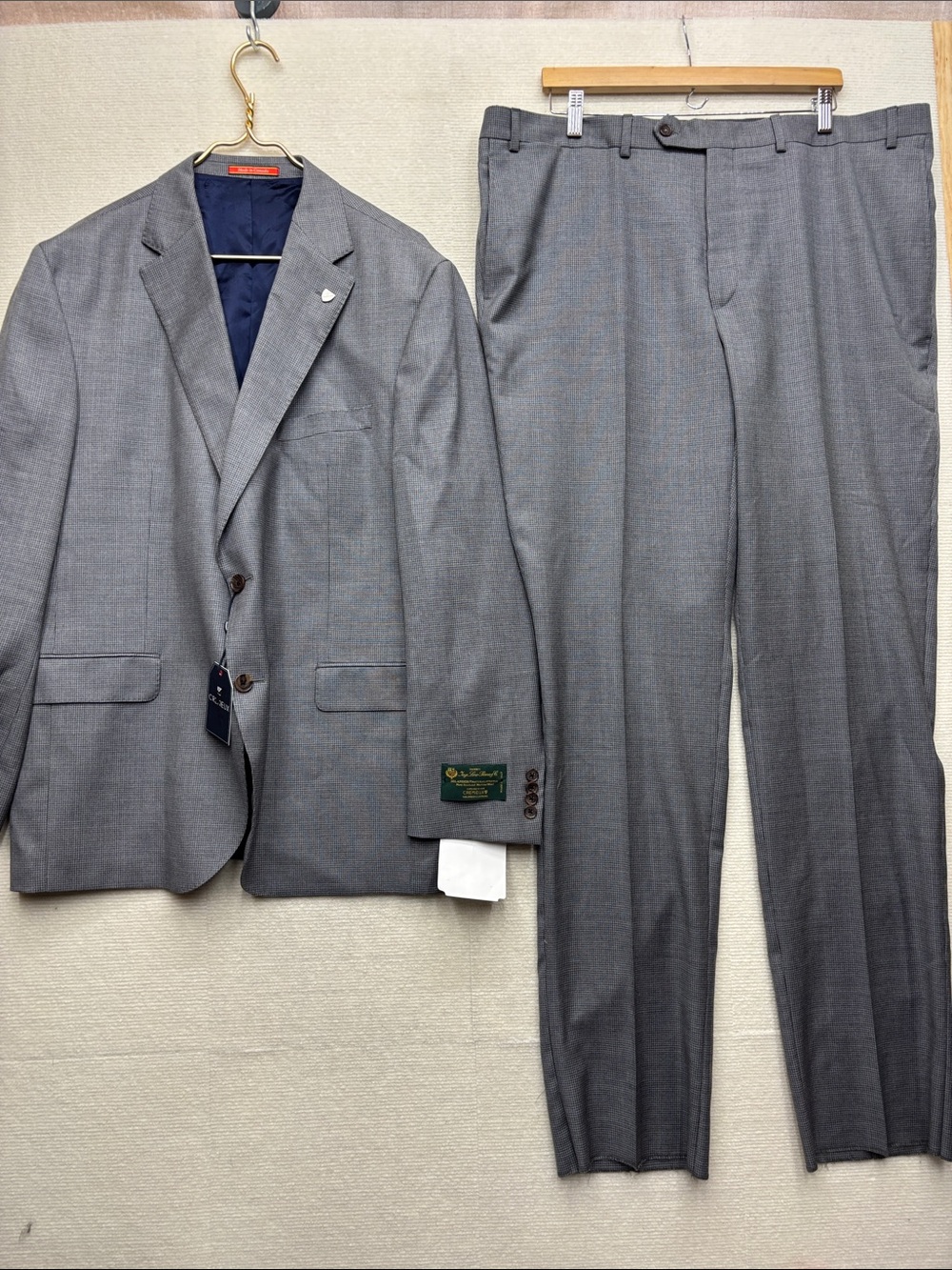 New Cremieux Loro Piana | 48R Men's Gray Two-Piece Suit Blazer Trouser Set 42R